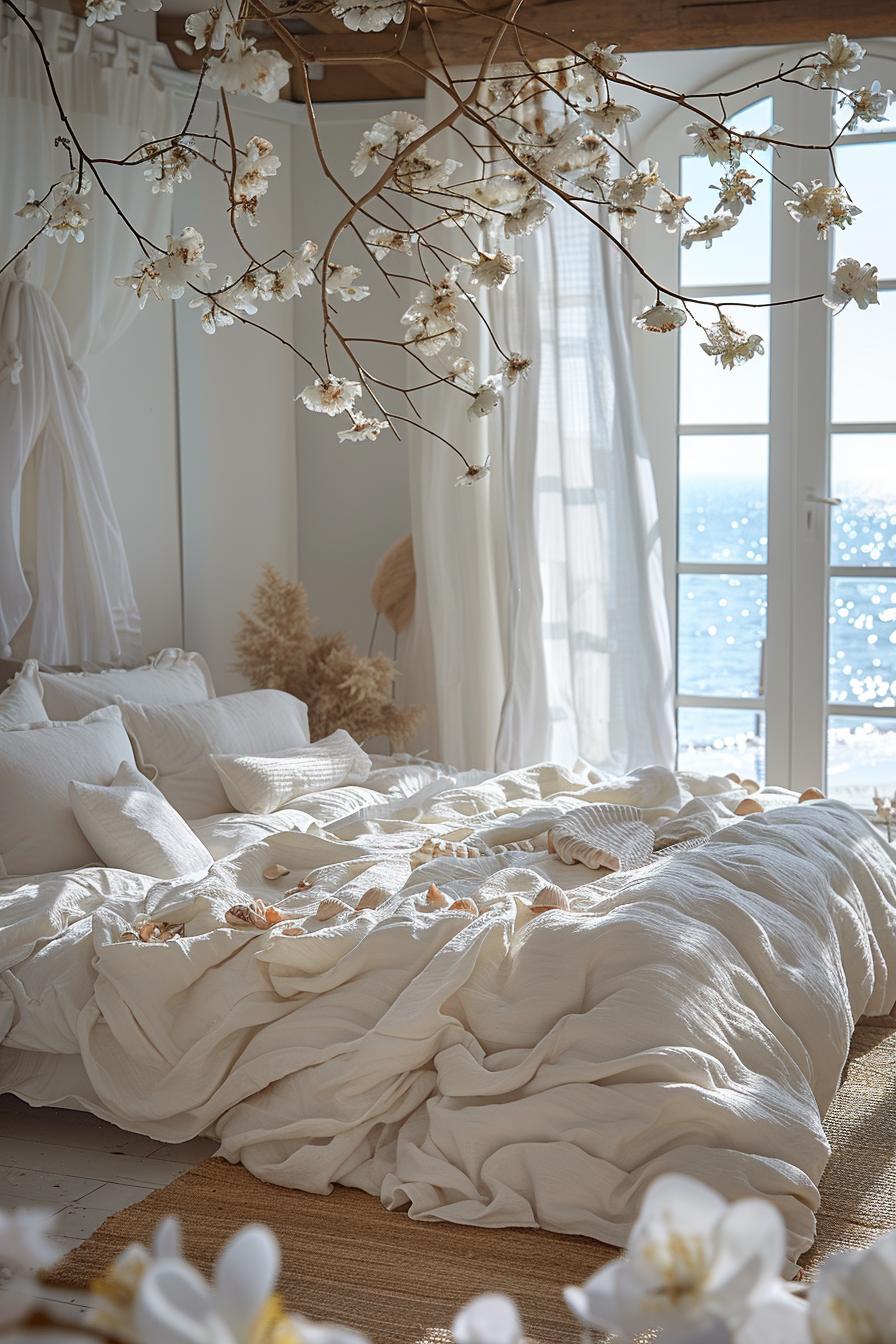 23 Trendy Boho Coastal Bedroom Ideas that you will love 51 18. Boho Coastal Driftwood blanket Mobile-0