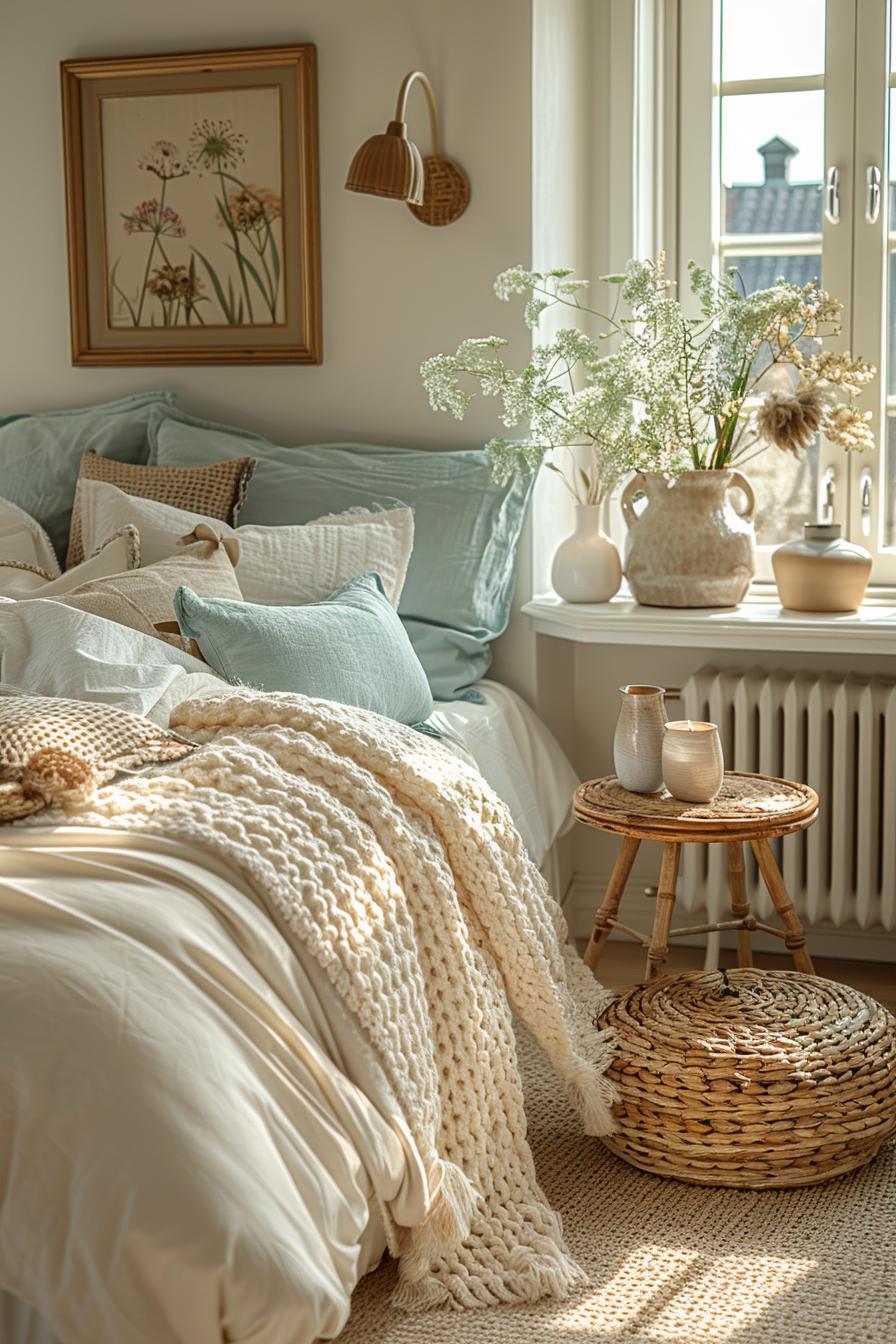 23 Trendy Boho Coastal Bedroom Ideas that you will love 44 15. Boho Coastal Wicker Rattan Collection-1