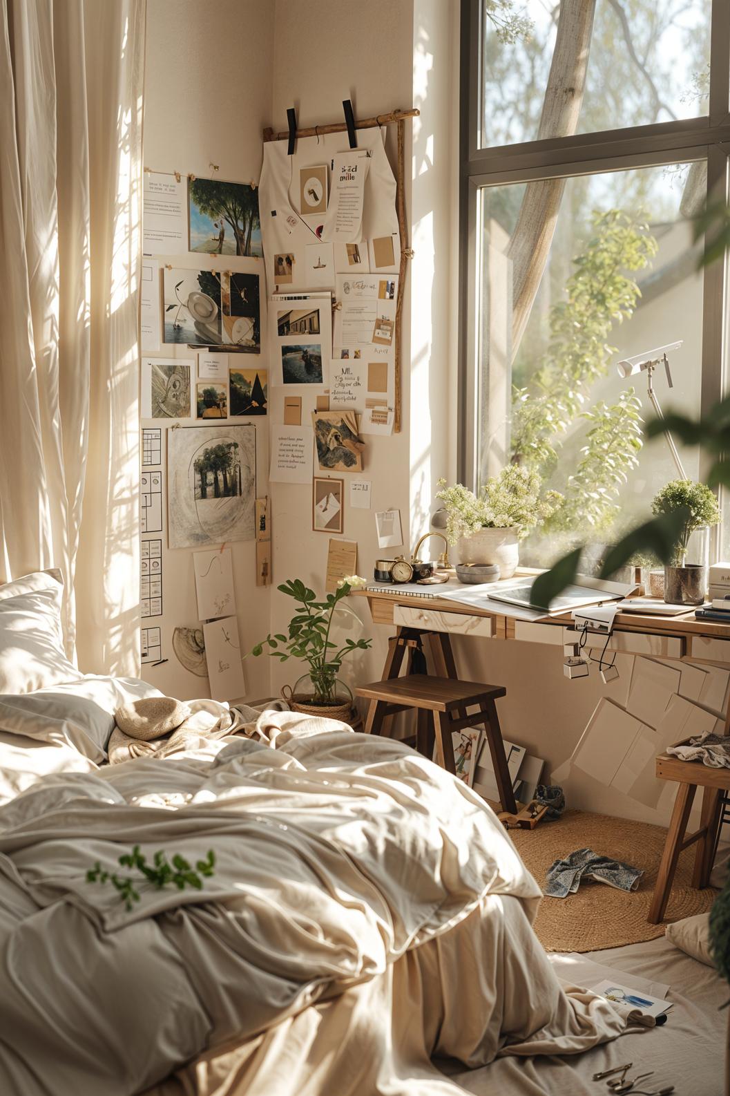 29 wunderschöne neutrale Boho -Schlafzimmer: verträumte und entspannende Räume 29 13. Boho Creative Inspirations Nook-0
