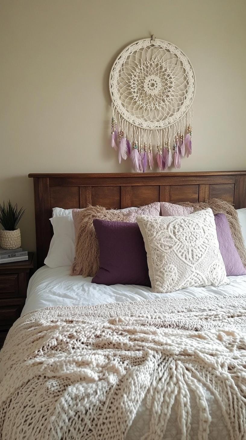 15 unique Boho bedroom -Decor ideas that you have to see 4 1. Boho Diy Dreamcatcher Decoration-1