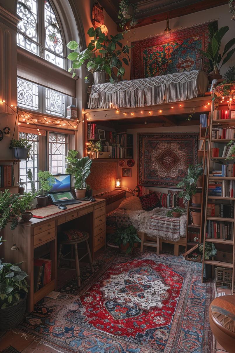 21 Cozy dormitory inspiration to maximize small rooms 8 3 .. Boho dormitory ideas-1