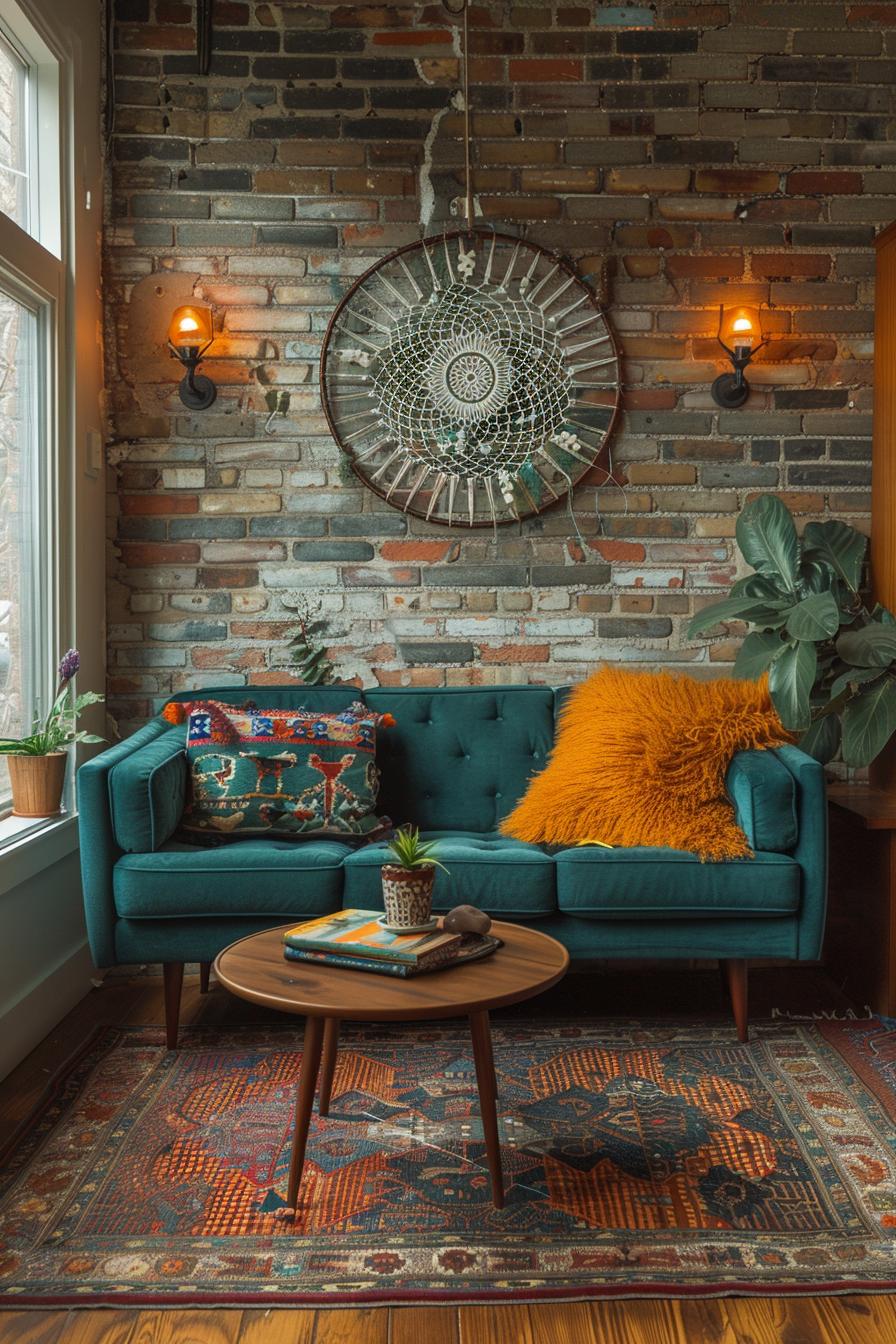 19 beautiful boho in the middle of the century modern living room 28 10. Boho Dreamcatcher & Noguchi Table-1