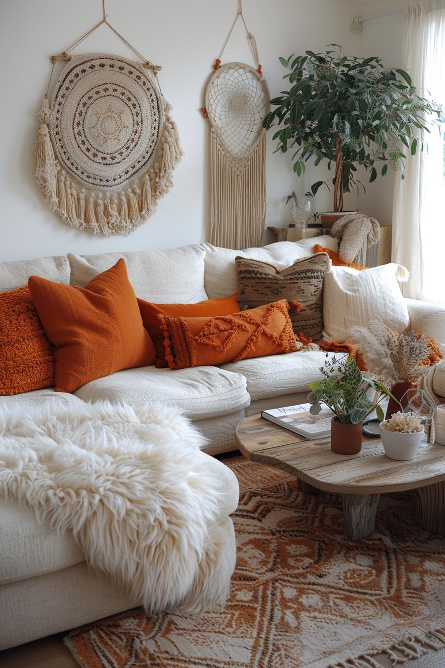 19 beautiful boho in the middle of the century modern living room 29 10. Boho Dreamcatcher & Noguchi Table-2