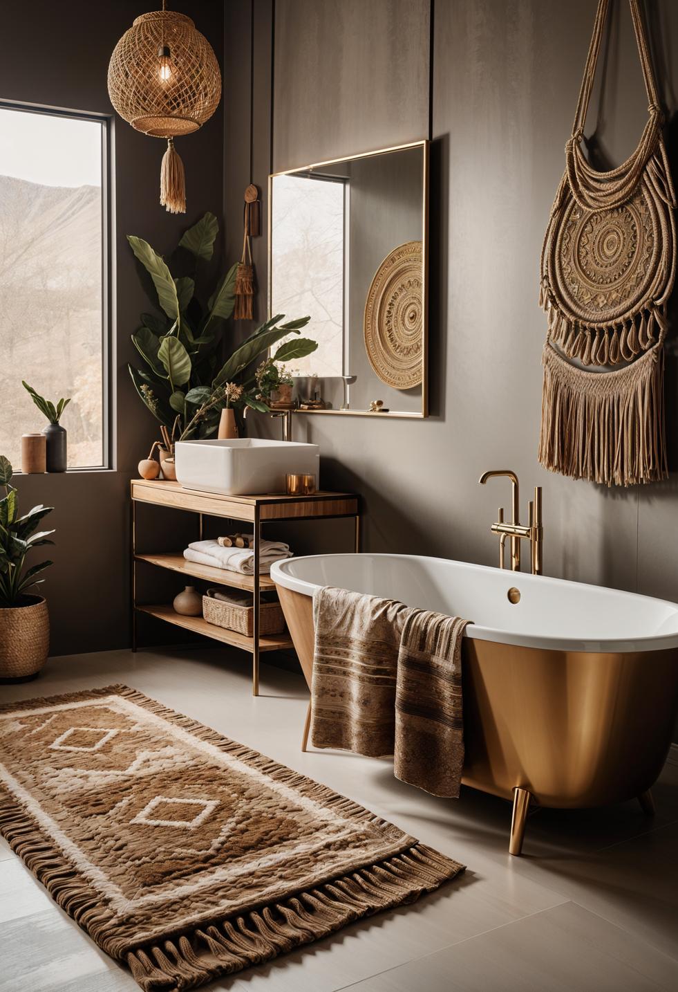 29 Breathtaking Bathroom Decor Ideas to Revamp Your Space 32 13. Boho Luxe Bathroom Decor-1