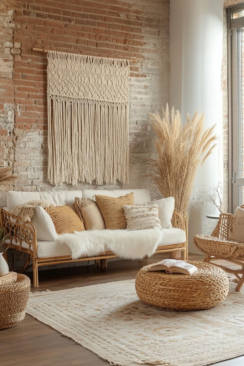20 breathtaking living room wall decoration ideas 67 19. Boho macrame wall decoration ideas-2