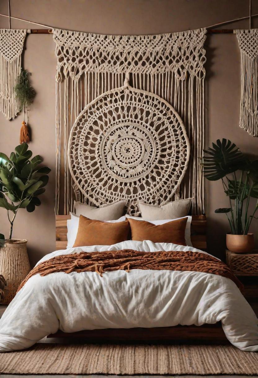 36 Earthy Bedroom Ideas for a Serene Space 14 6. Boho Macrame Wall Hangings-1