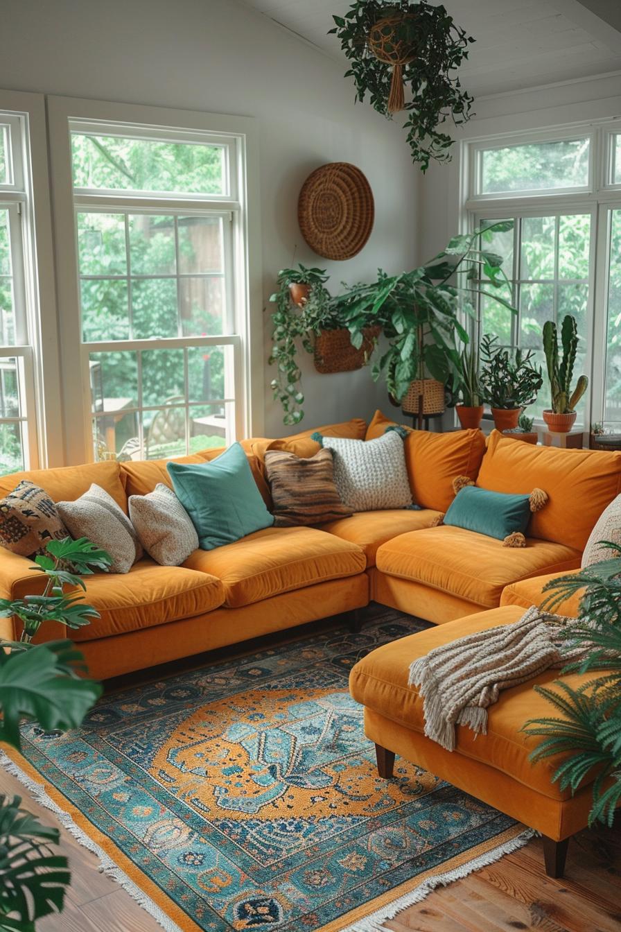 19 beautiful boho in the middle of the century modern living room 51 17. Boho in the middle of the century fusion style-1