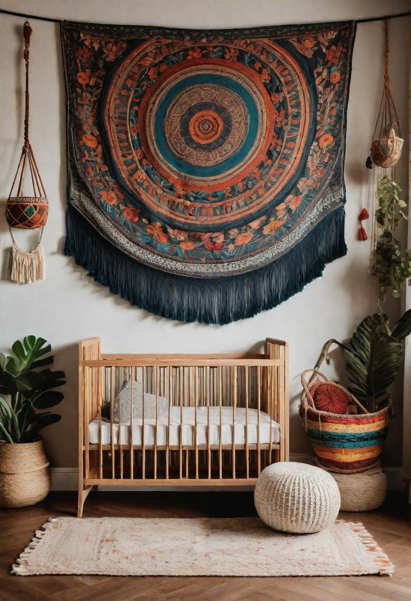 61 Dreamy Nursery Room Inspirations: From Cozy Corners to Whimsical Themes 16 9. Boho Nursery Room Inspiration-1