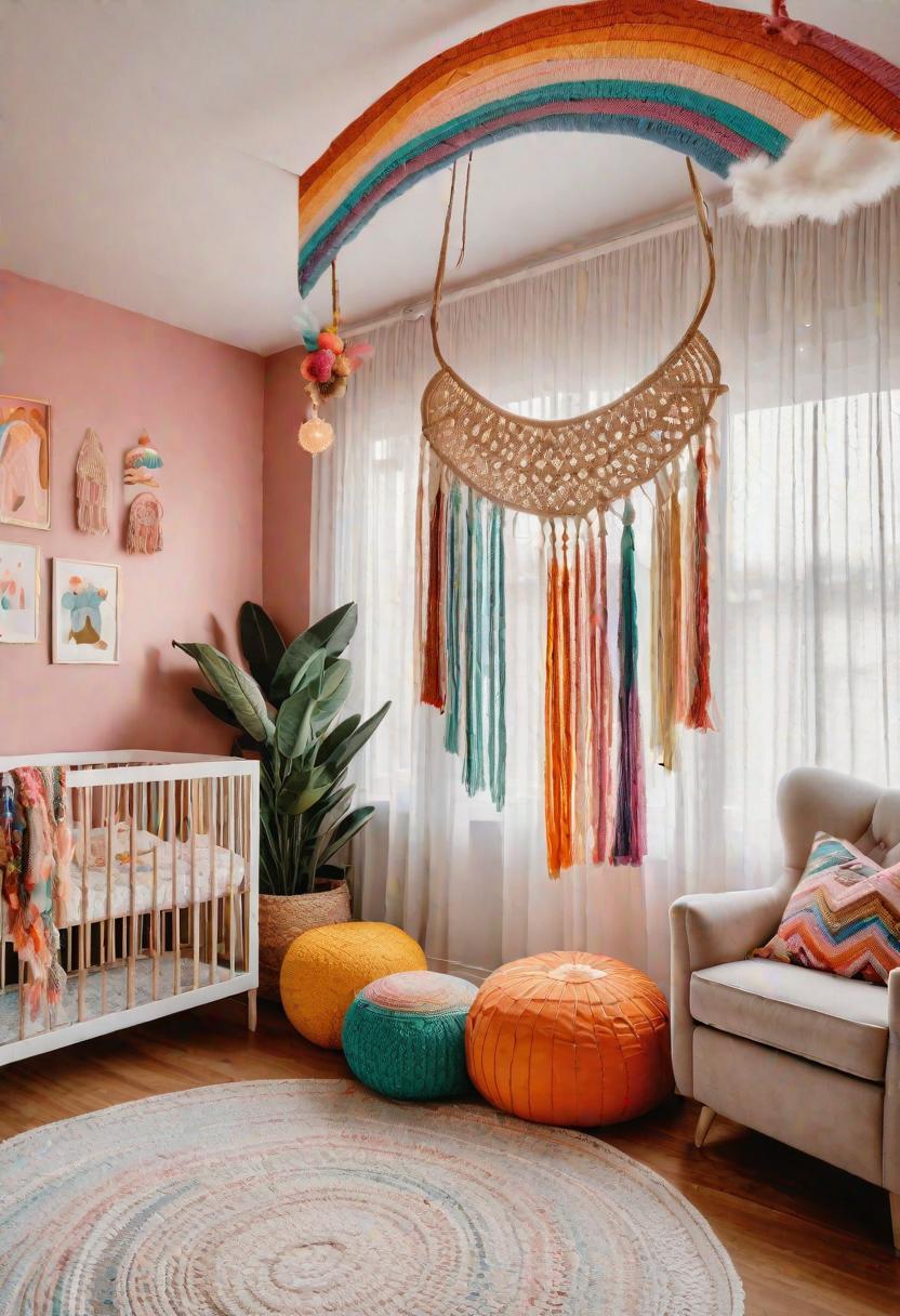 33 Enchanting Girl Nursery Ideas: Chic Decor for Her First Room 8 4. Boho Rainbow Nursery Inspiration-0