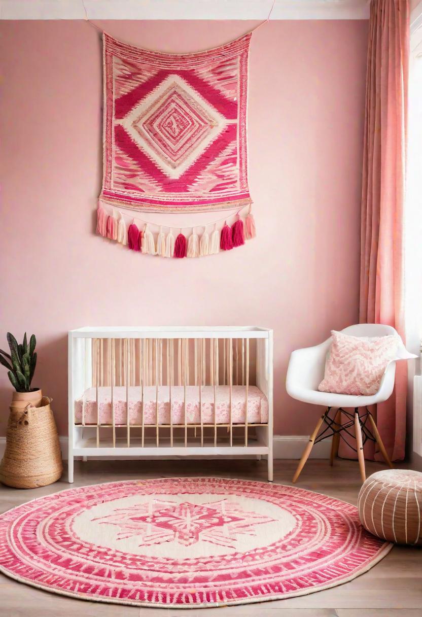 19 Dreamy Pink Boho Kindergarten Ideas: A mixture of warmth, moody and chic Bohemian Style 7 5. Boho carpet for kindergarten-0