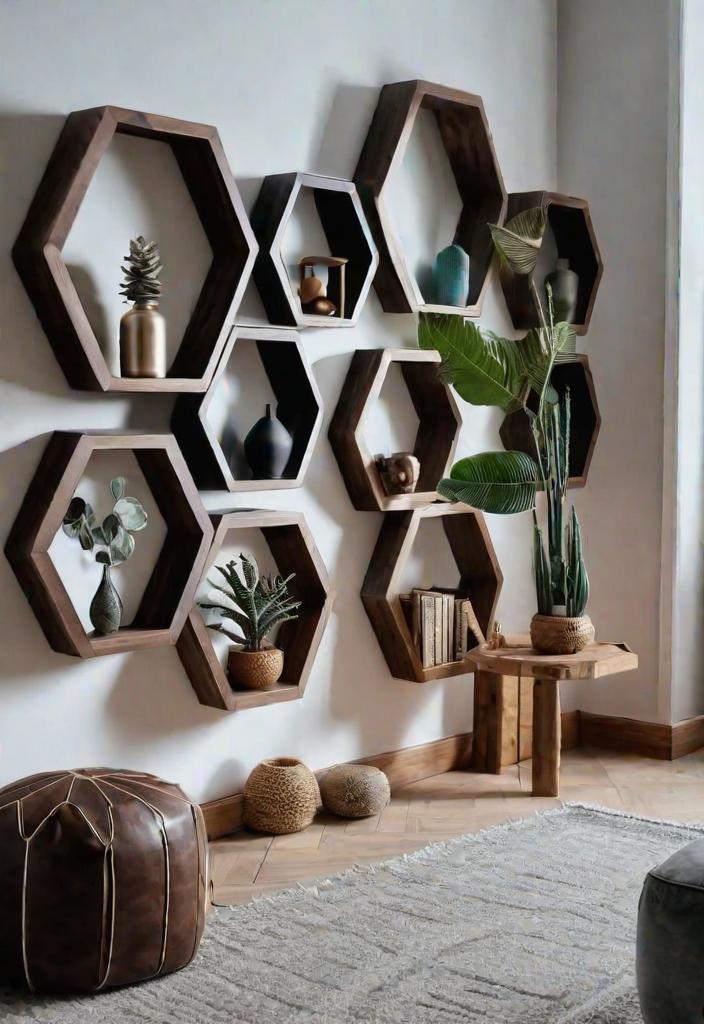 21 Inspirational Boho Living Room Ideas For 2024 9 6. Boho-jewelry wall display-0