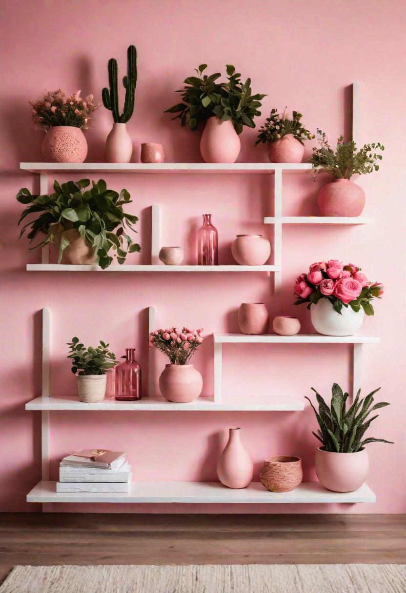 19 Dreamy Pink Boho Kindergarten Ideas: A mixture of warmth, moody and chic Bohemian style 25 17. Boho vase floating shelf-0