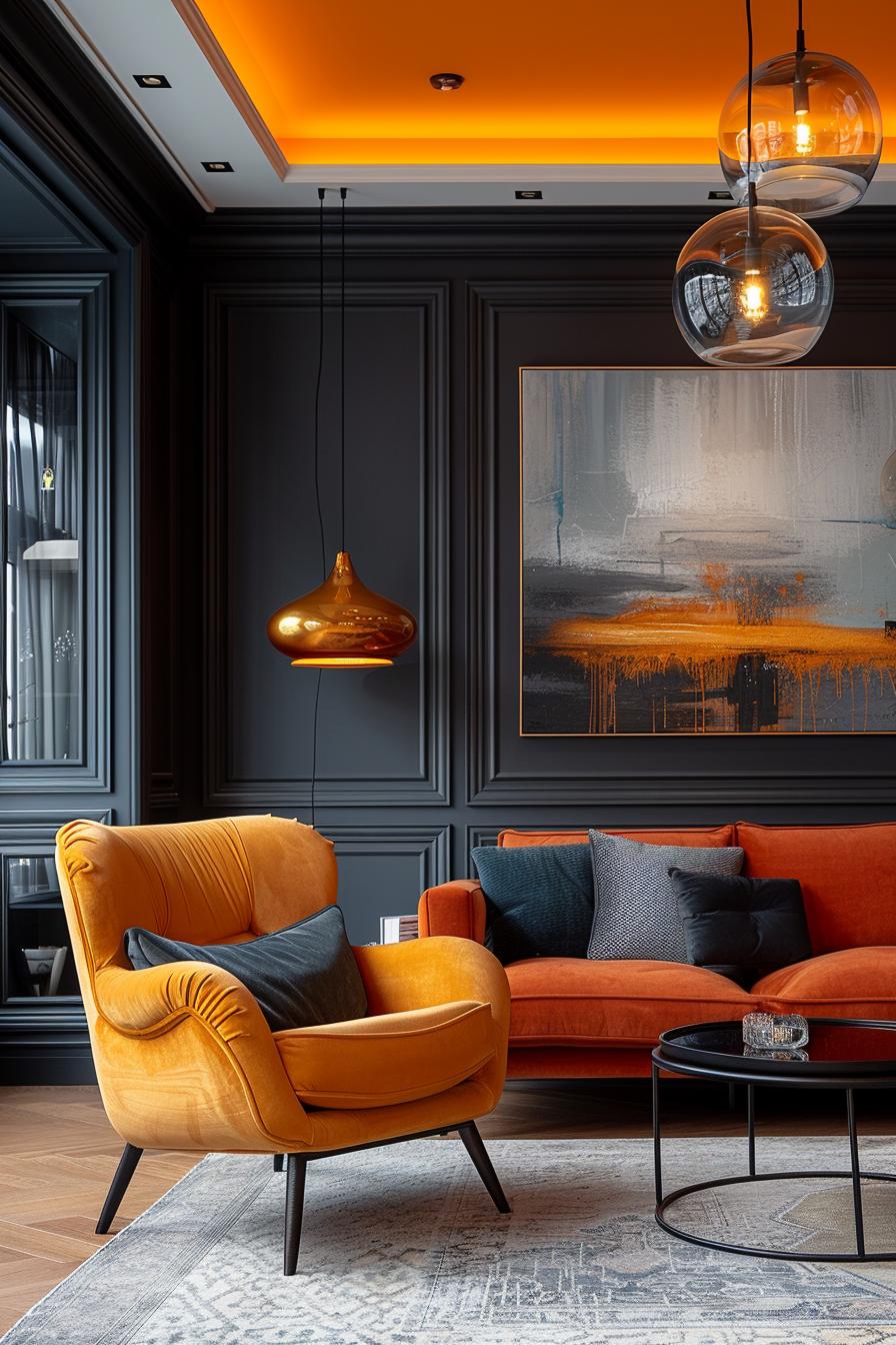 18 colorful in the middle of the century modern living room design 49 17. Fat ceiling colors are out-0