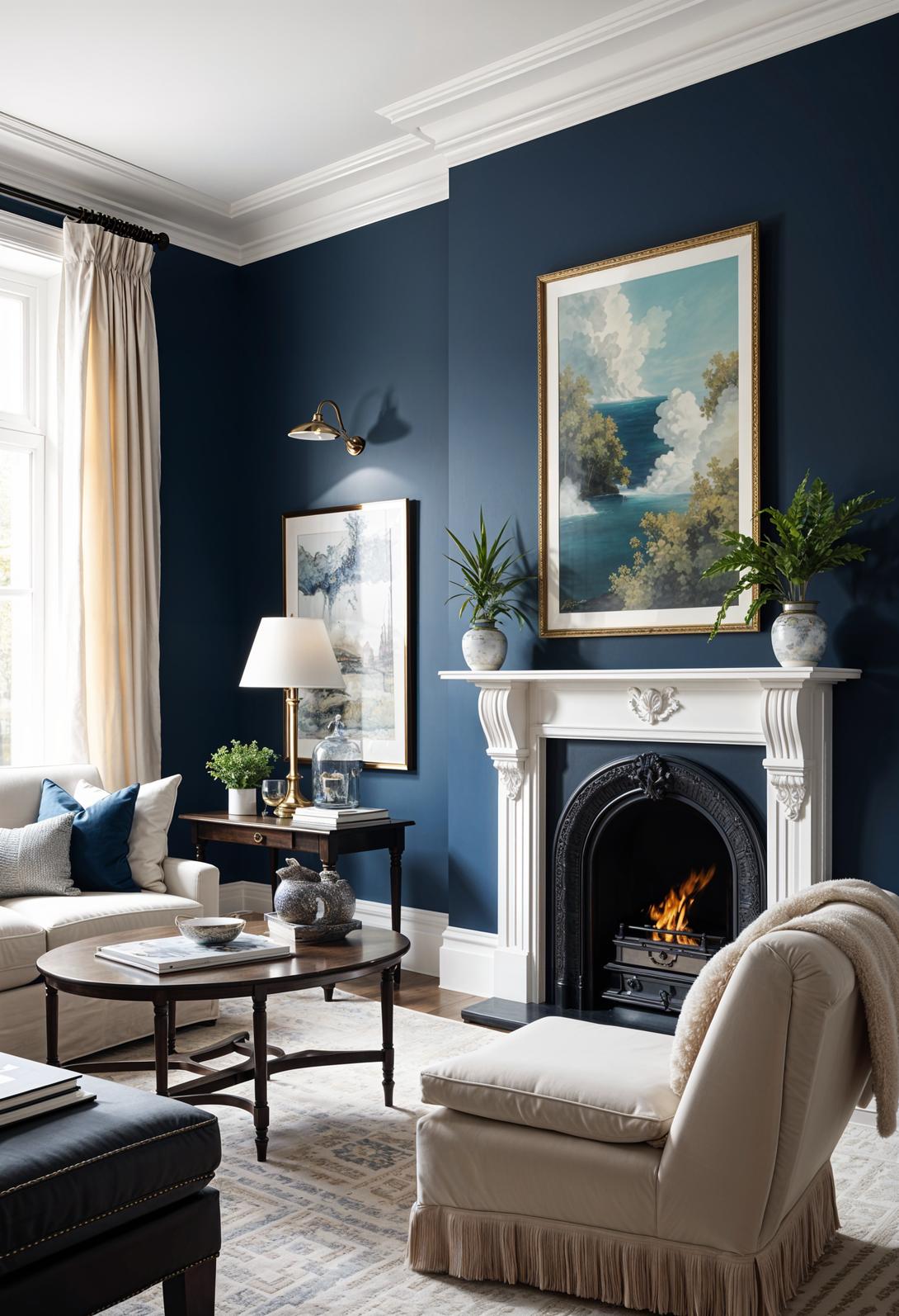 20 breathtaking living room wall decoration ideas 20 6. Fat-colored color for accent wall-0