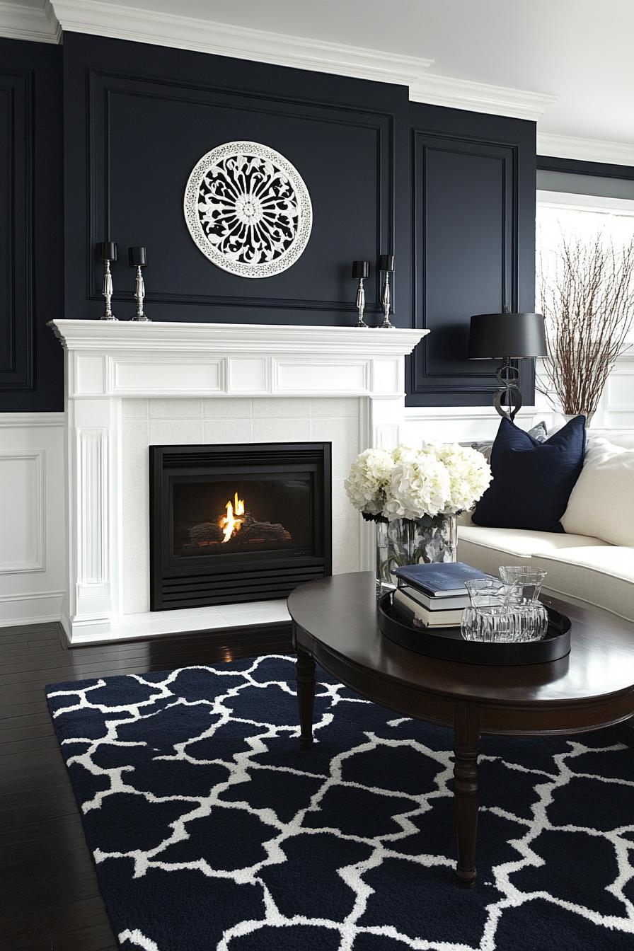 20 breathtaking living room wall decor ideas 21 6. Fat-colored color for accent wall-1