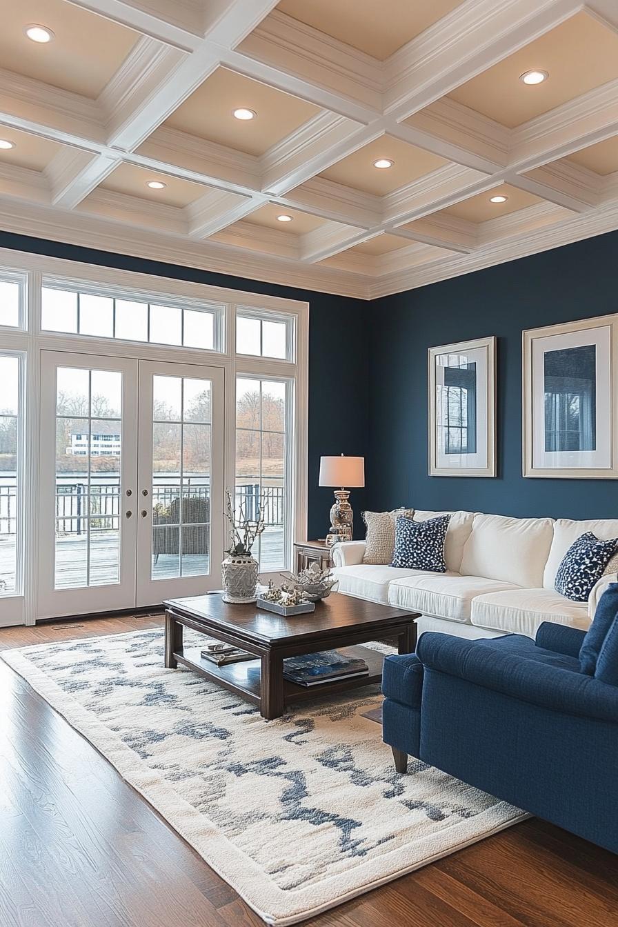 20 breathtaking living room wall decoration ideas 22 6. Fat-colored color for accent wall-2
