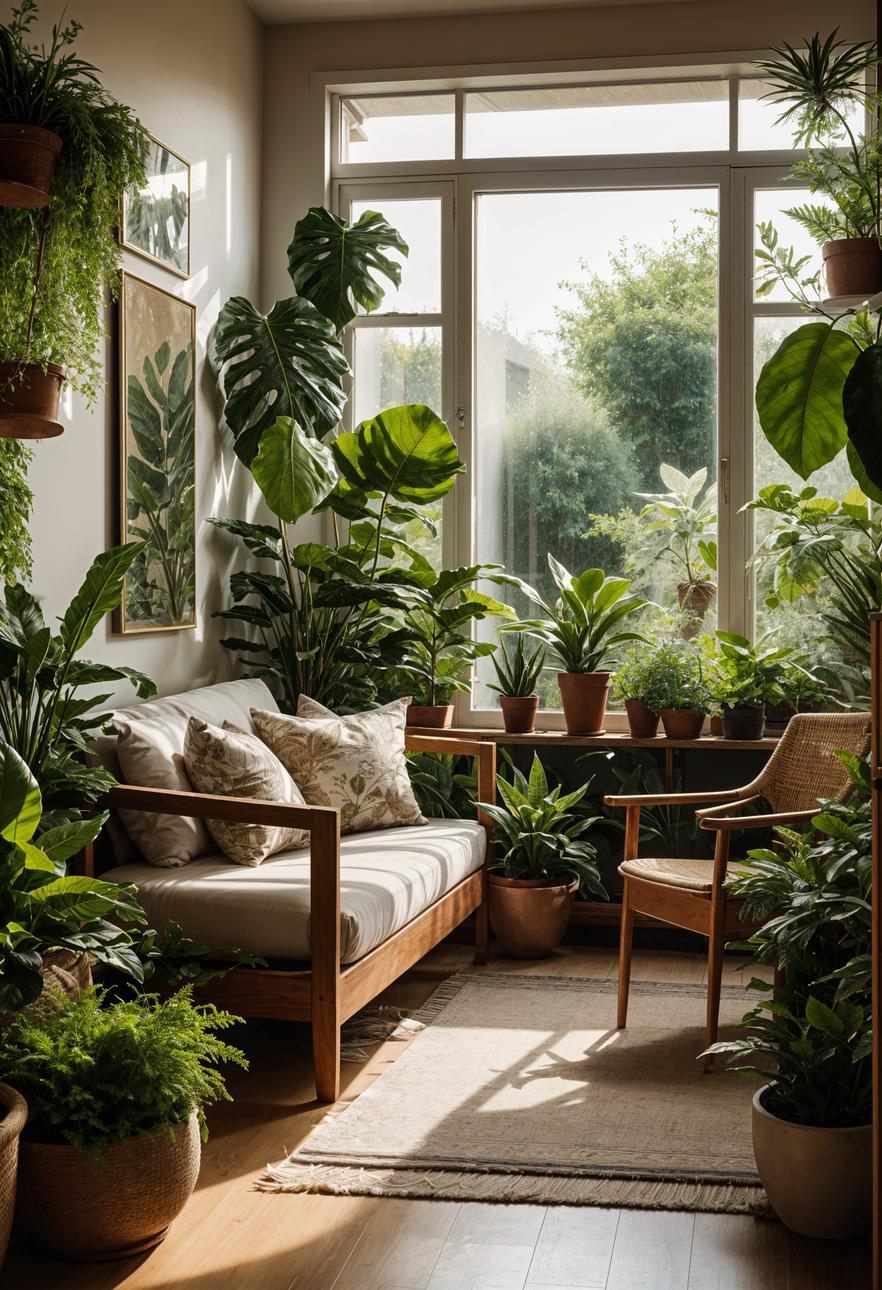 48 Super Cute Dream Room Inspirations for Ultimate Coziness! 14 11. Botanical Sunny Garden Room Decor-0