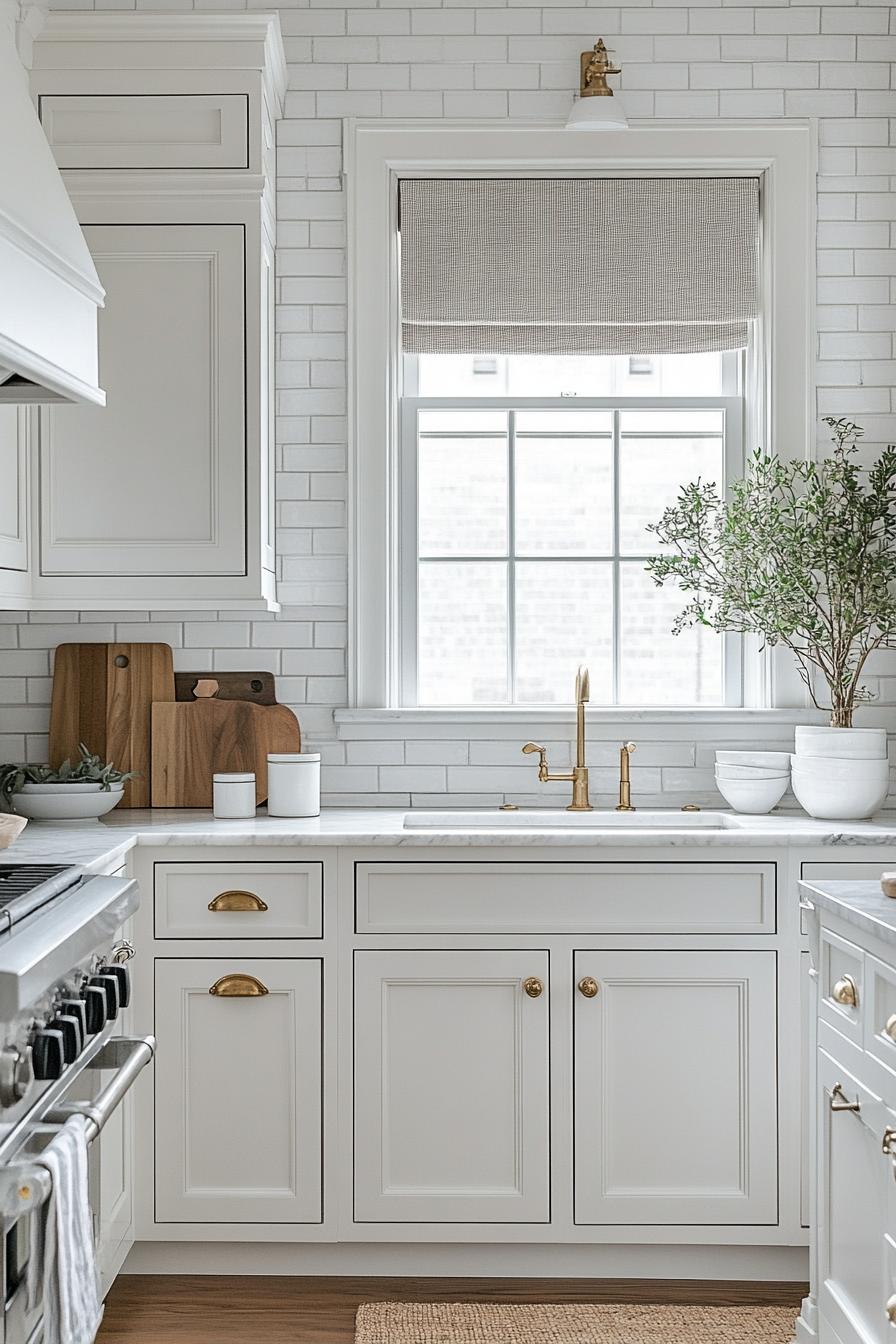 20 Genius tiny kitchen ideas for small apartments 60 19. Luminous white cupboards for small kitchen-1