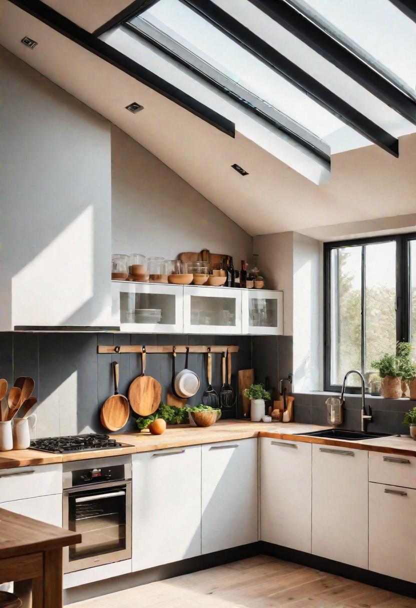 39 Clever Small Kitchen Ideas: Maximize Your Space with Stylish and Functional Designs 34 25. Brighten Small Kitchen with Skylight-0