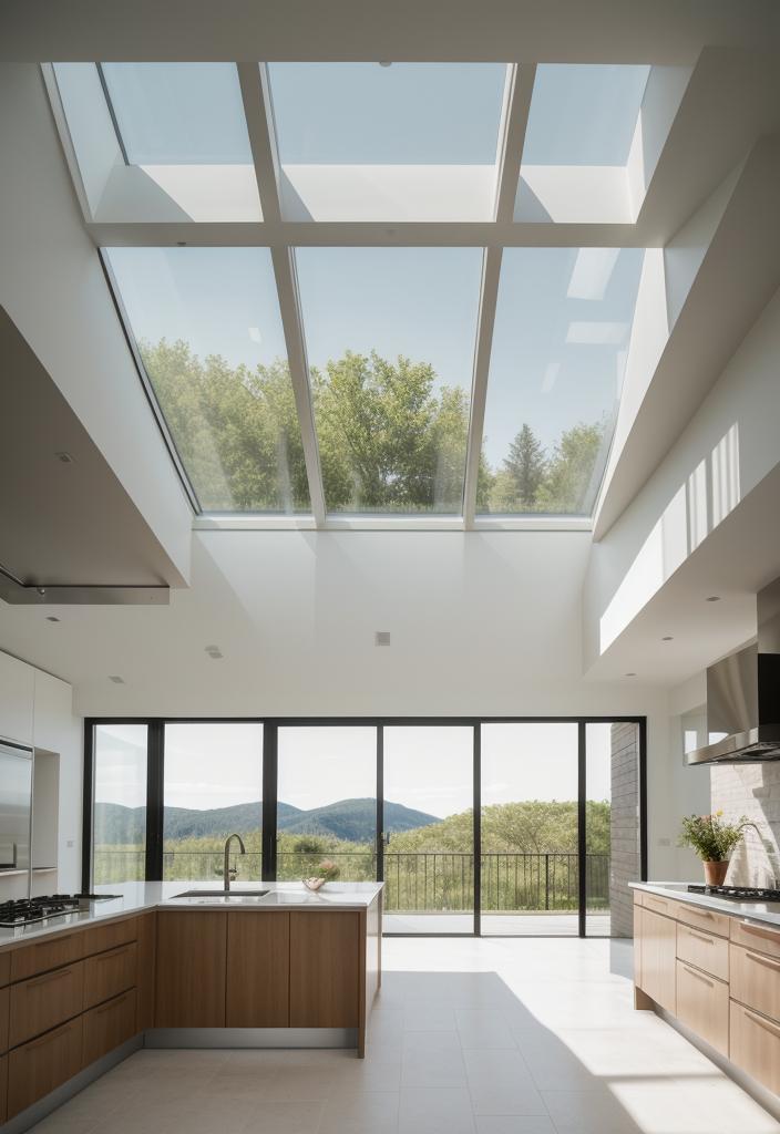 39 Cutting-Edge Modern Kitchen Design Ideas: Contemporary Style 39 31. Brightening Kitchen with Skylights & Windows-0