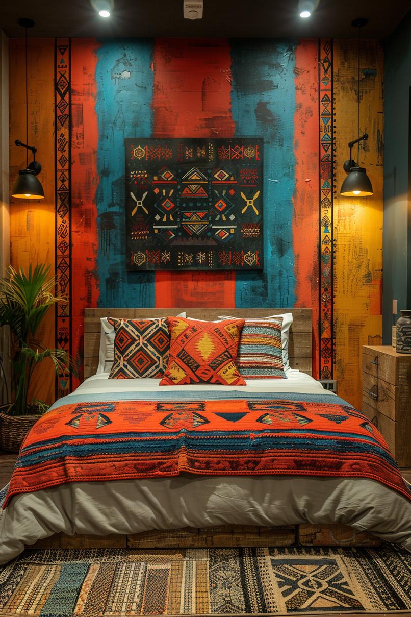 18 Genius Home Bedroom Smoothing Ideas on a Budget 9 3. Budget-friendly template accent wall-1