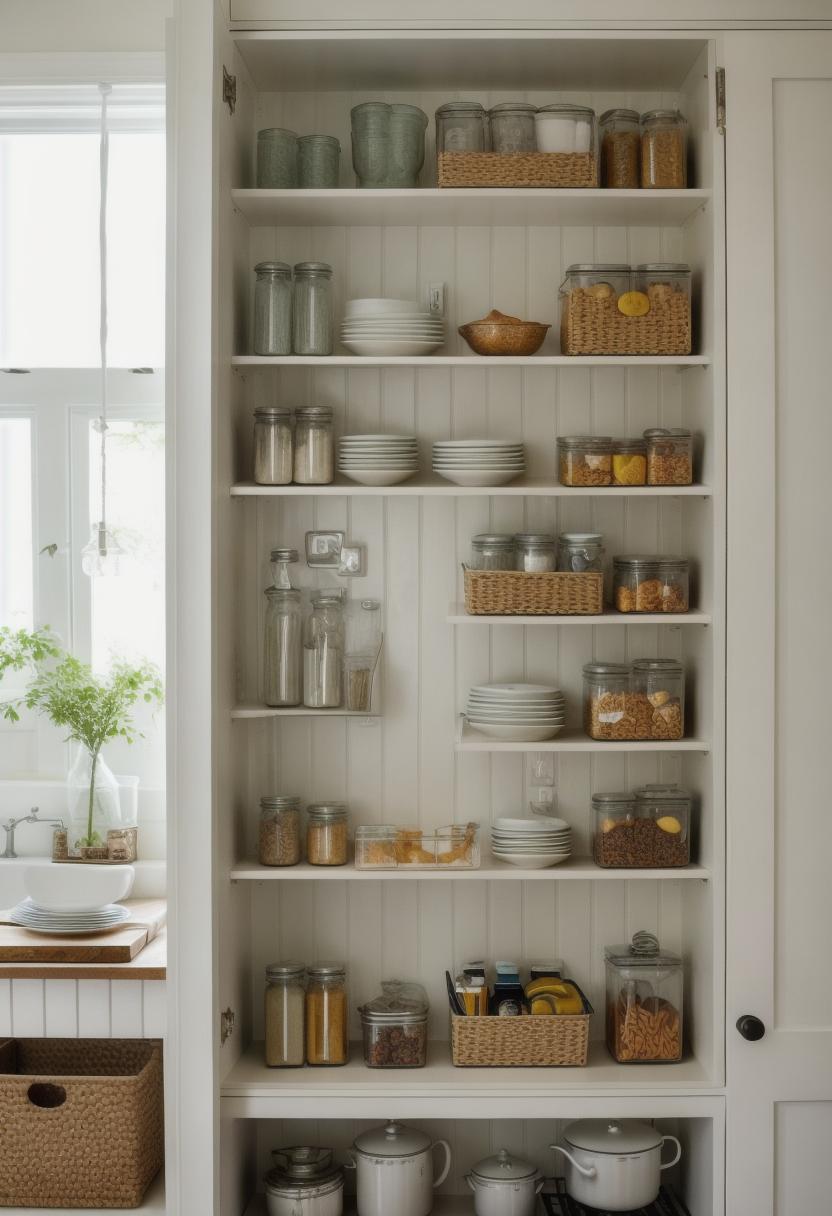 39 Clever Small Kitchen Ideas: Maximize Your Space with Stylish and Functional Designs 48 38. Cabinet Divider DIY with Rods-1