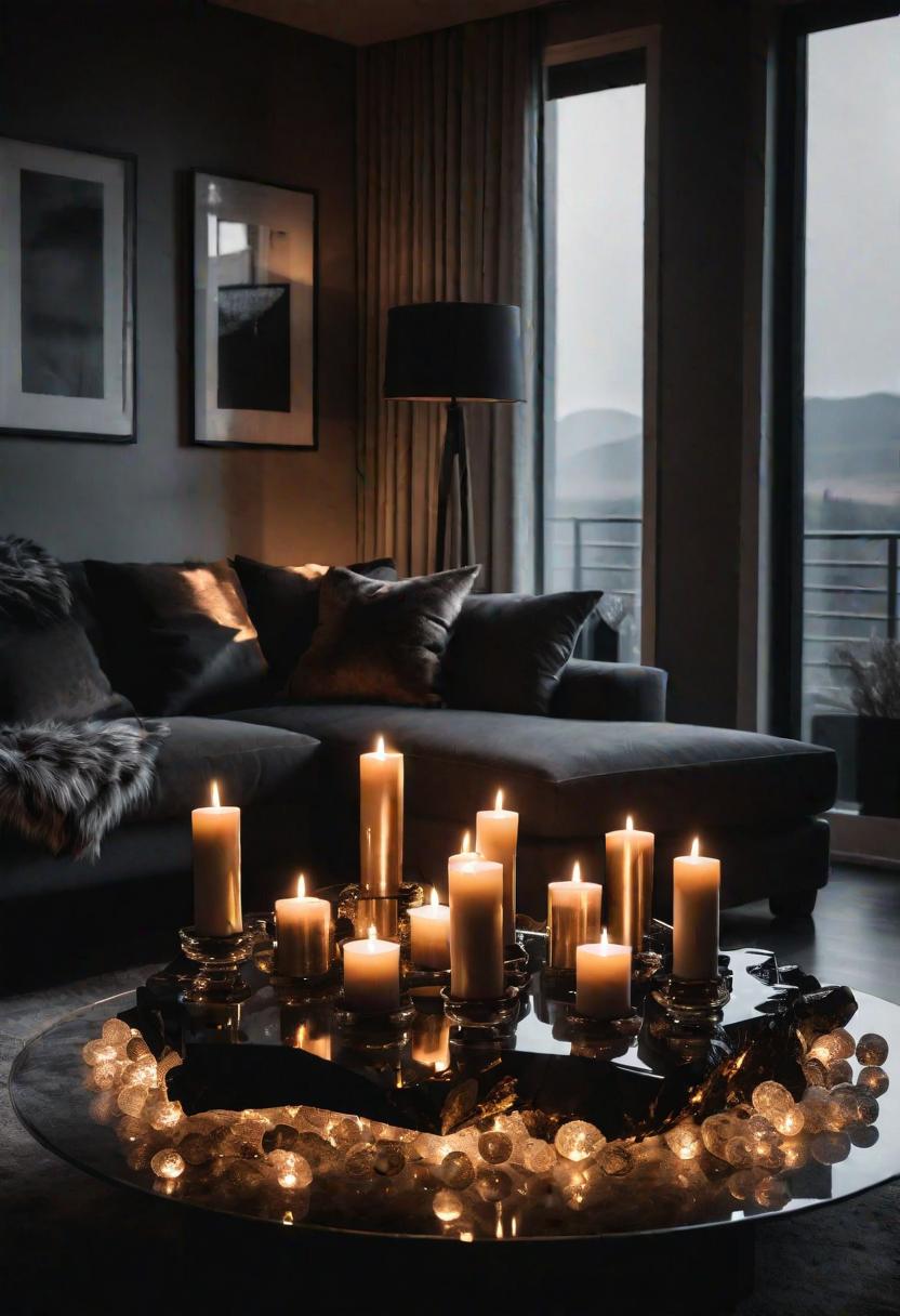 29 Moody Wohnzimmer Ideen: Erstellen Sie eine bezaubernde Atmosphäre 9 9 7. CandleLit Quartz Coffee Tische-0