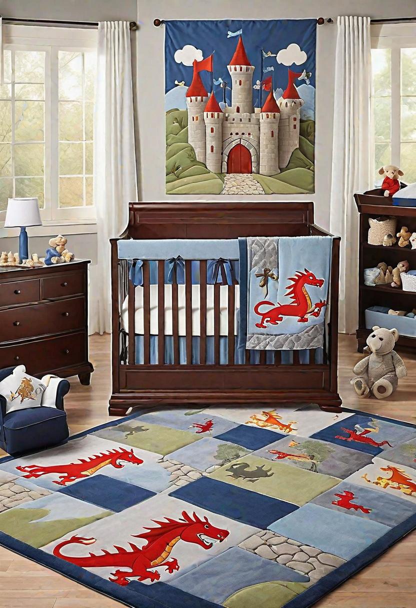28 Charming Baby Boy Nursery Ideas: Creative Themes and Decor for Your Little Man 17 15. Castle-themed Nursery Design Ideas-0