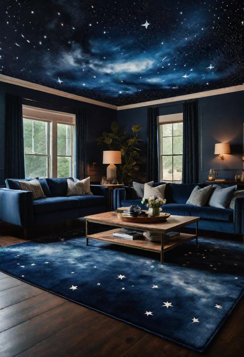 29 Moody Wohnzimmer Ideen: Erstellen Sie eine bezaubernde Atmosphäre 8 6. Himmlisches Wohnzimmer-Dekor-0