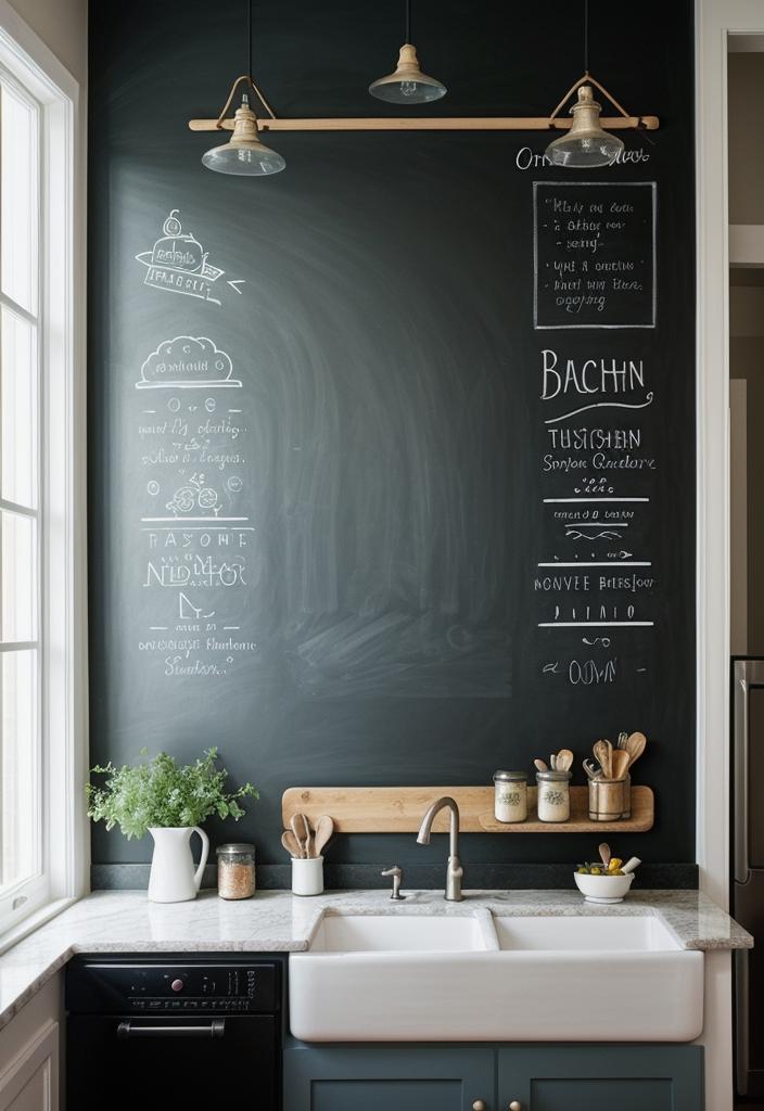 35 Stunning Kitchen Backsplash Ideas: Creative and Eye-Catching Designs 22 13. Chalkboard Backsplash Ideas-0