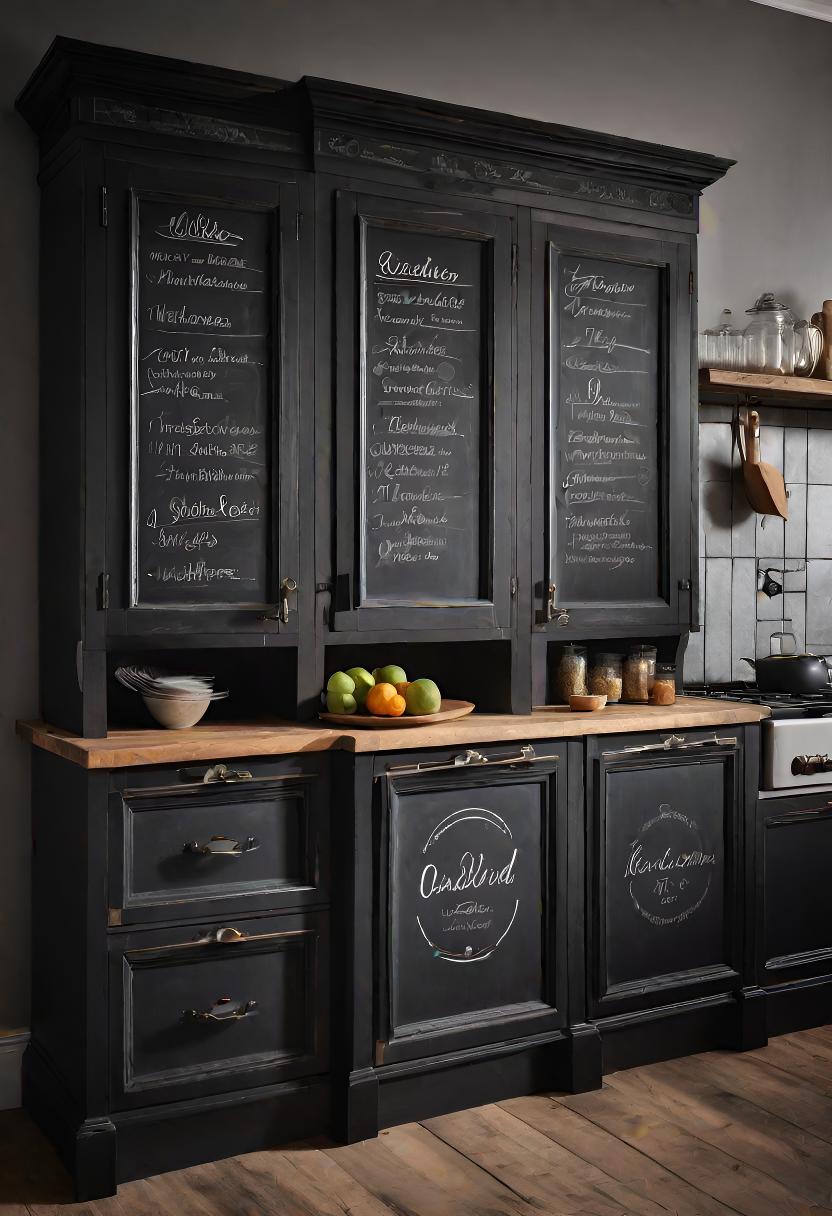 43 Inspiring Kitchen Decor Ideas: Stylish and Functional Accents 43 30. Chalkboard Cupboard Labels-1
