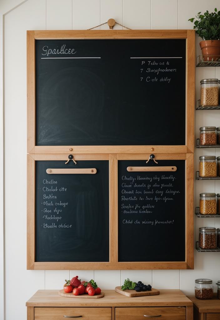 43 Inspiring Kitchen Decor Ideas: Stylish and Functional Accents 8 4. Chalkboard Pantry Door Inspiration-0