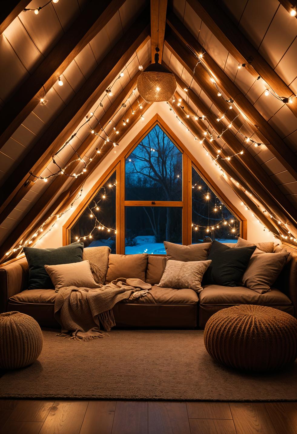 48 Super Cute Dream Room Inspirations for Ultimate Coziness! 23 15. Charming Attic Beanbag Nook-1