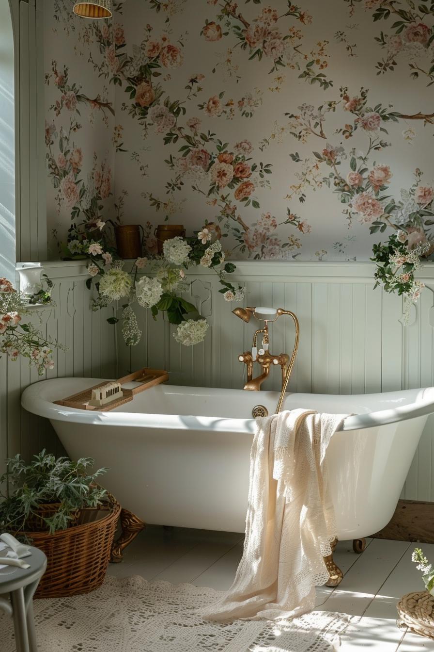 23 dream baths to inspire their creative genius 19 10. Charming flower house bathroom-0