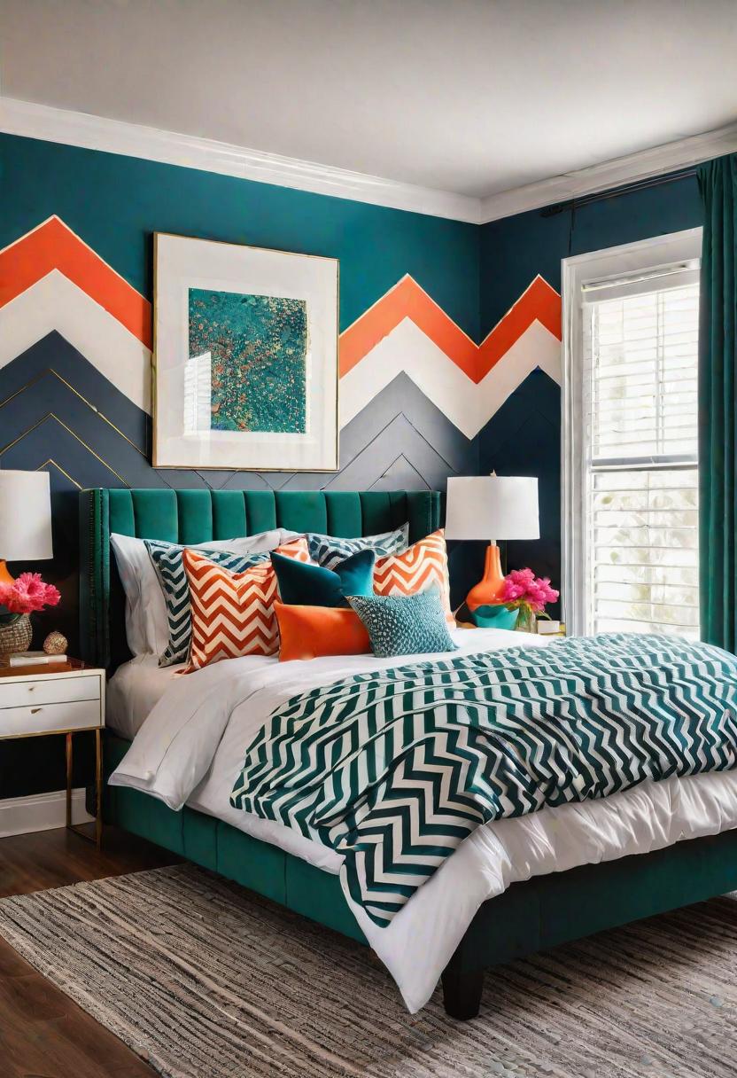35 Stunning Bedroom Accent Walls for a Cozy Makeover 60 30. Chevron Accent Wall Ideas-0