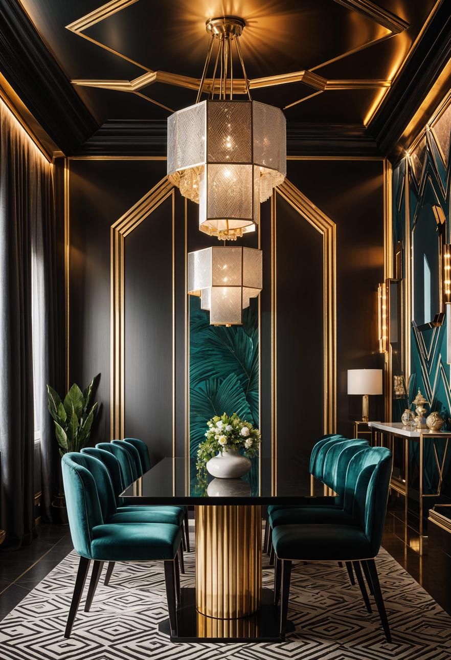 20 chic dining room ideas for copying 9 6. Chic Art Deco Dining Inspiration-0