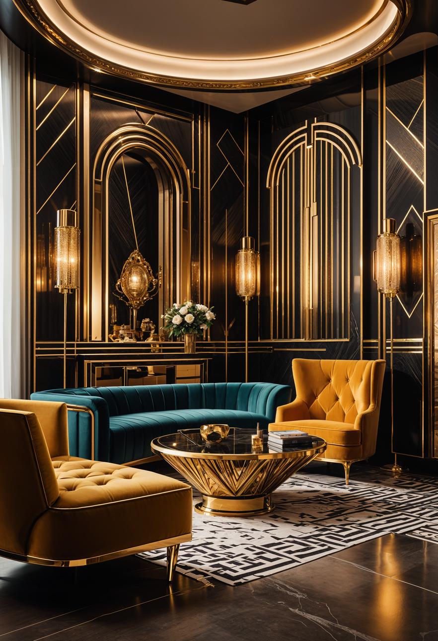 48 Super Cute Dream Room Inspirations for Ultimate Coziness! 45 33. Chic Art Deco Glamour Inspo-0