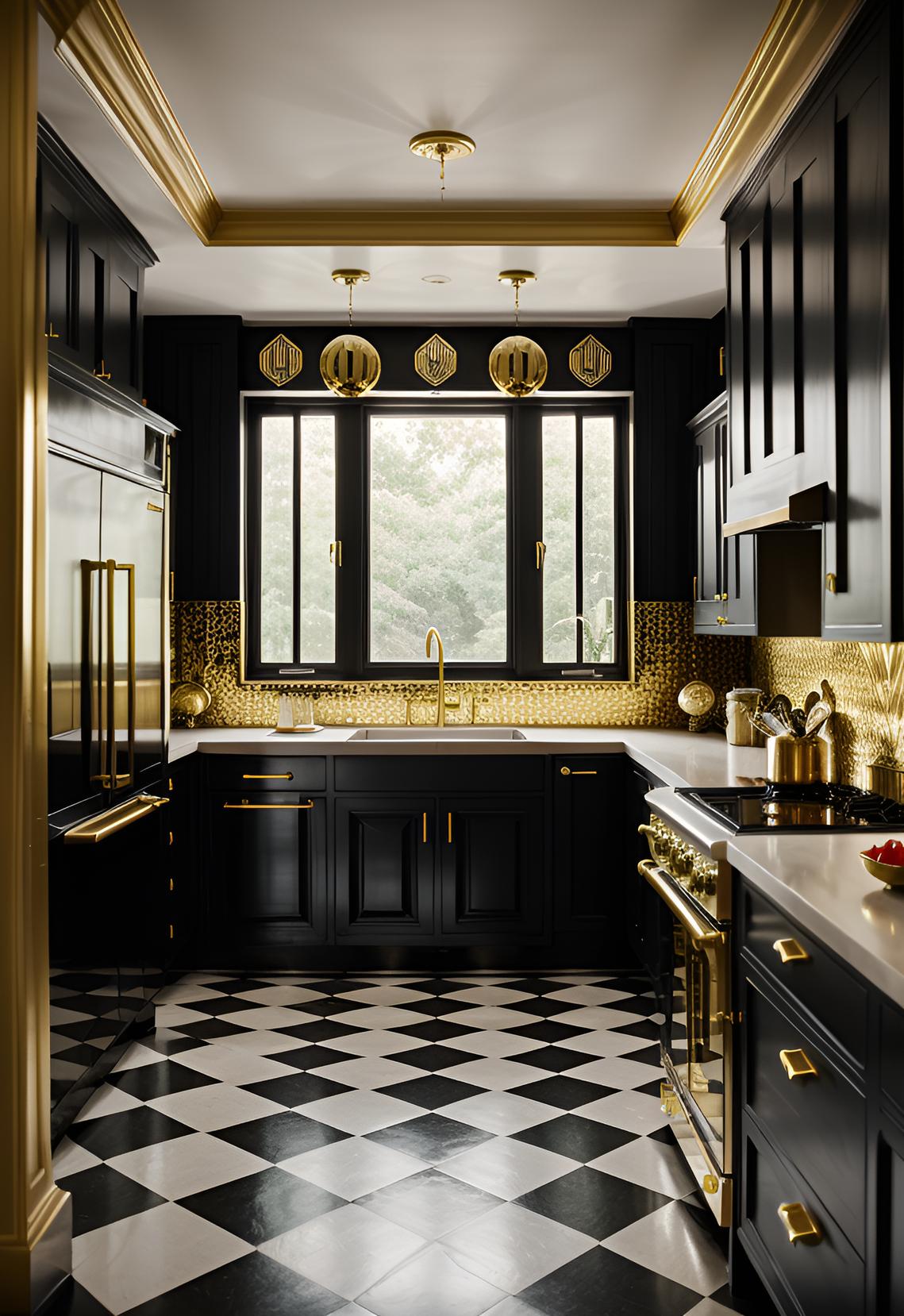 45 Timeless Kitchen Design Ideas for Everlasting Style 15 11. Chic Art Deco Kitchen Inspiration-0