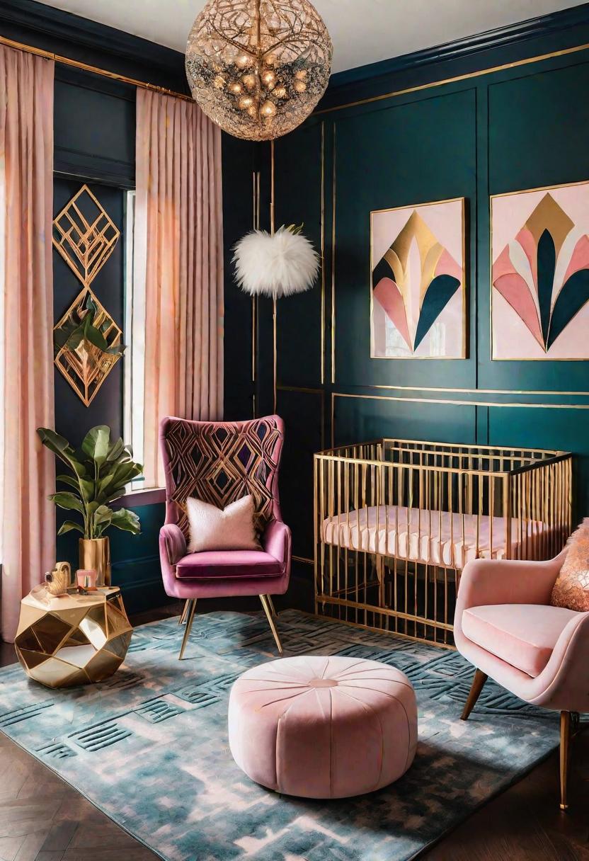 33 Enchanting Girl Nursery Ideas: Chic Decor for Her First Room 30 22. Chic Art Deco Nursery Ideas-1