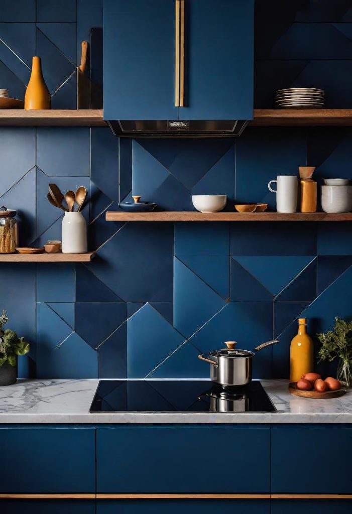 39 Trendy Blue Kitchen Cabinet Ideas: with Cool, Sophisticated Vibes 21 14. Chic Blue Kitchen Cabinets Section-2