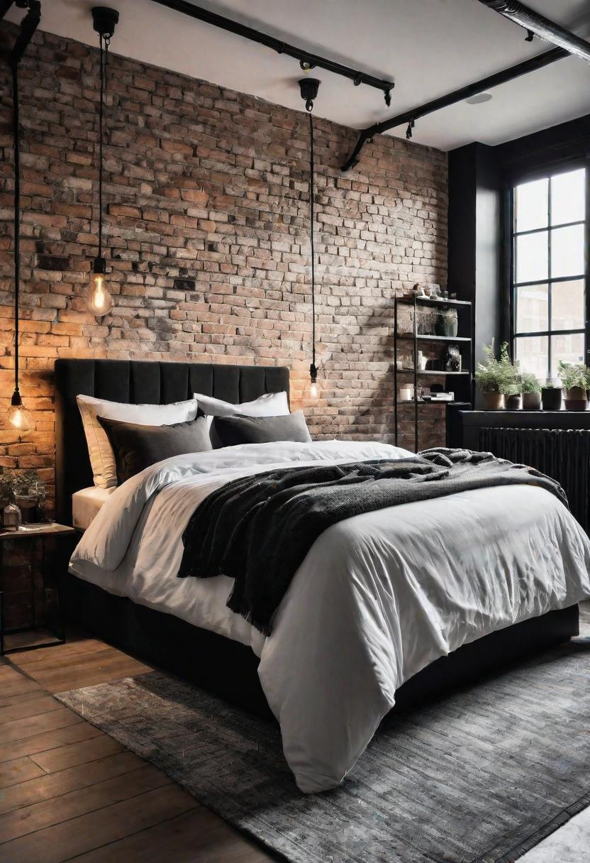39 Dreamy Bedroom Decor Ideas (New) 27 22. Chic Brick Bedroom Decor-0