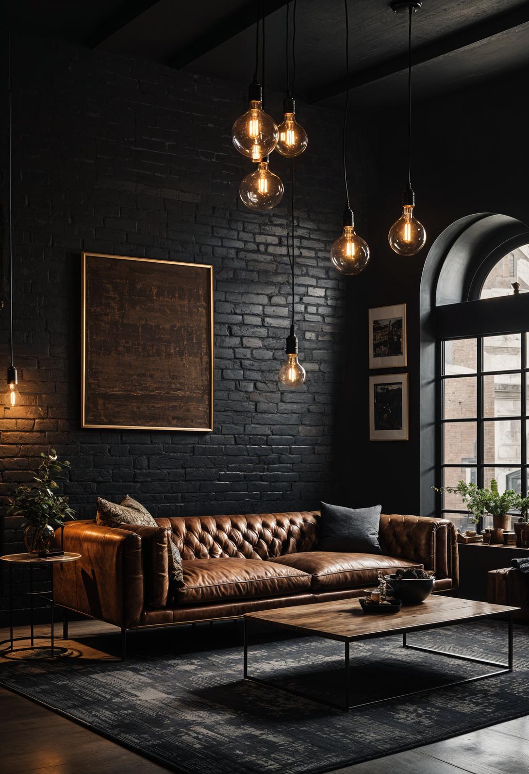 35 Gorgeous Dark Boho Living Room Inspirations 10 5. Chic Dark Boho Loft Aesthetic-0