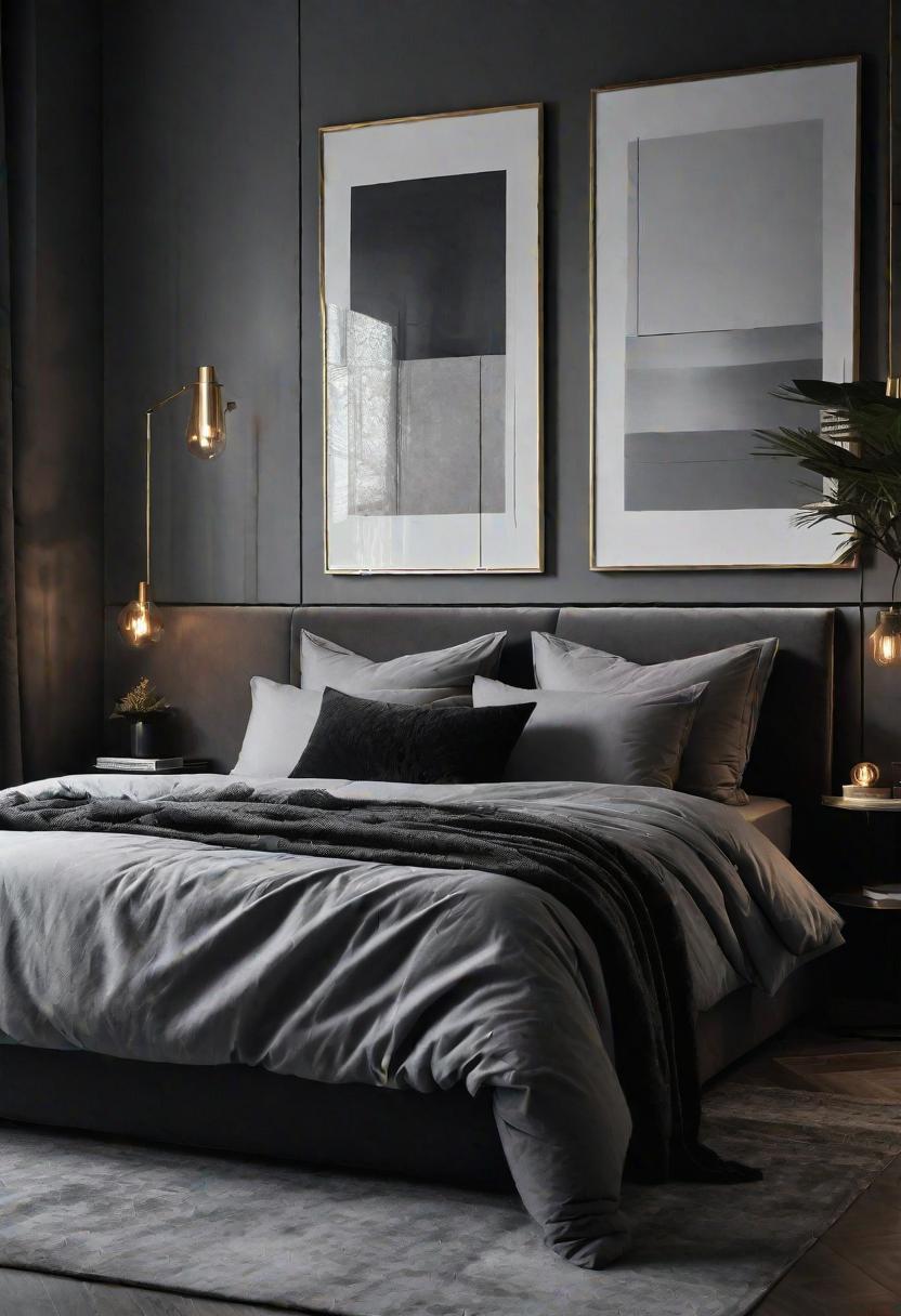 47 Stunning Grey Bedroom Ideas for An Elegant Bedroom Design 12 10. Chic Grey Bedroom Inspiration-0