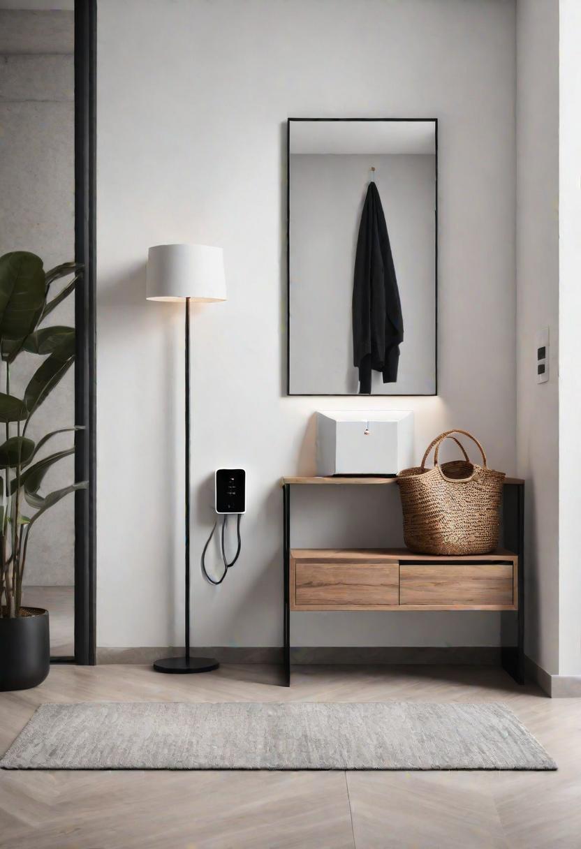 39 Chic Small Entrance Hall Ideas: Creative Solutions for Welcoming Spaces 36 32. Chic Hidden Charging Station Integration-0