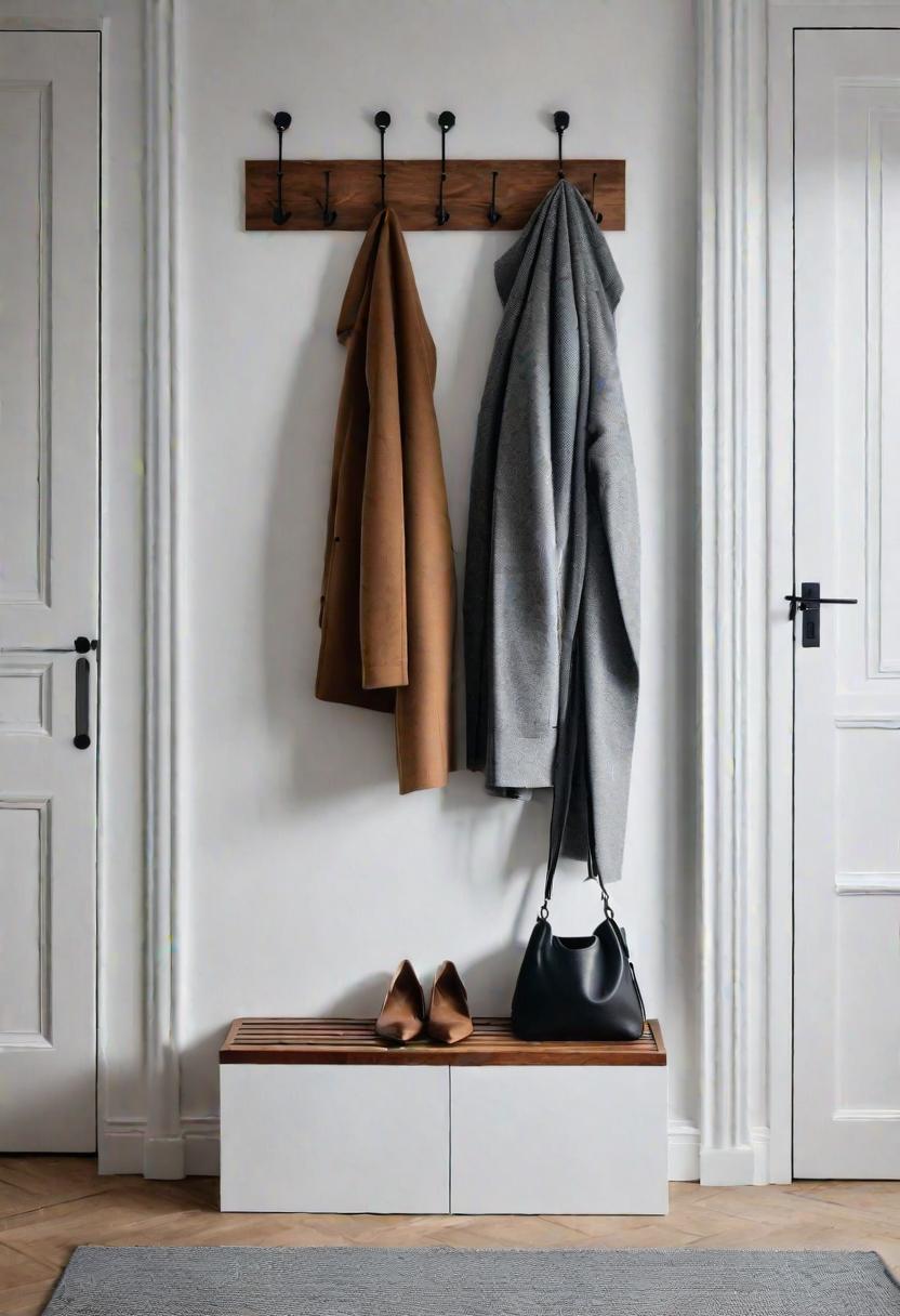 39 Chic Small Entrance Hall Ideas: Creative Solutions for Welcoming Spaces 8 6. Chic Hook Board Design-0