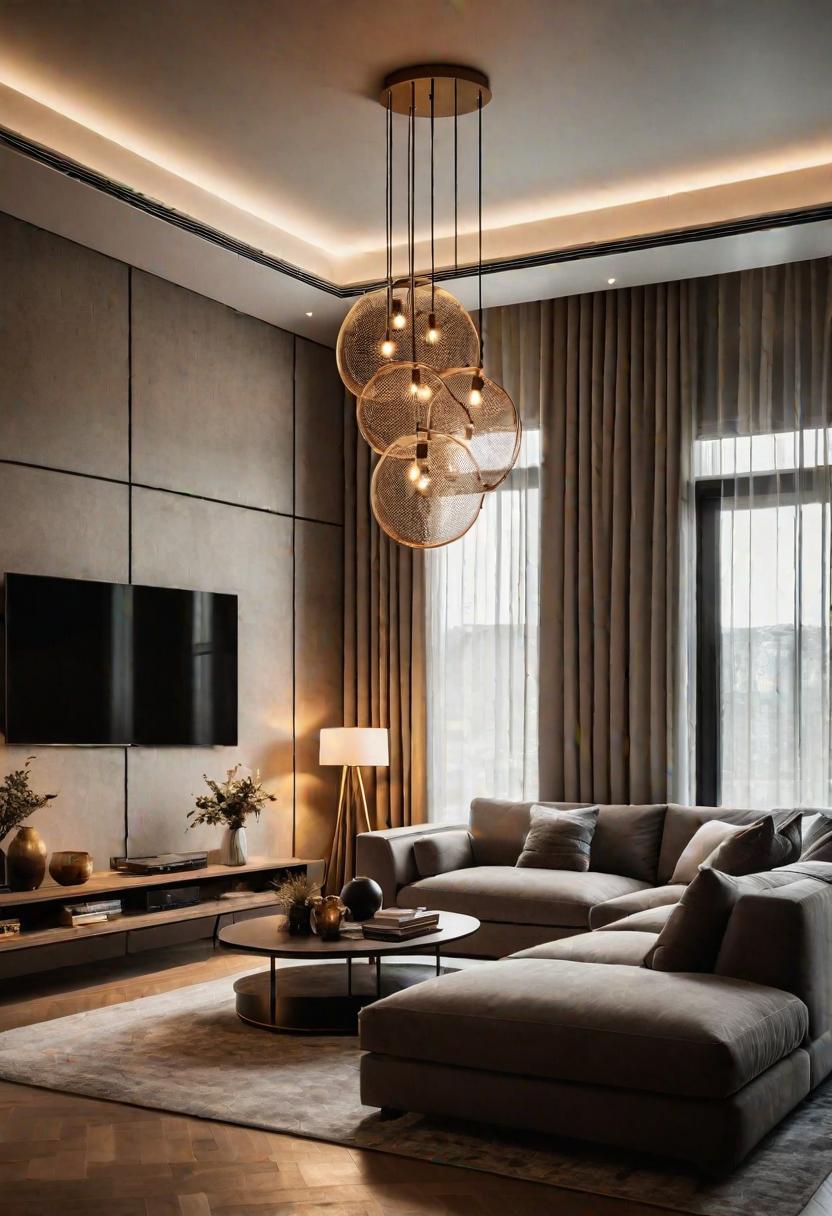 43 Modern Living Room Inspirations: Chic, Spacious, and Vibrant 28 26. Chic Lighting Centerpieces for Living Rooms-0