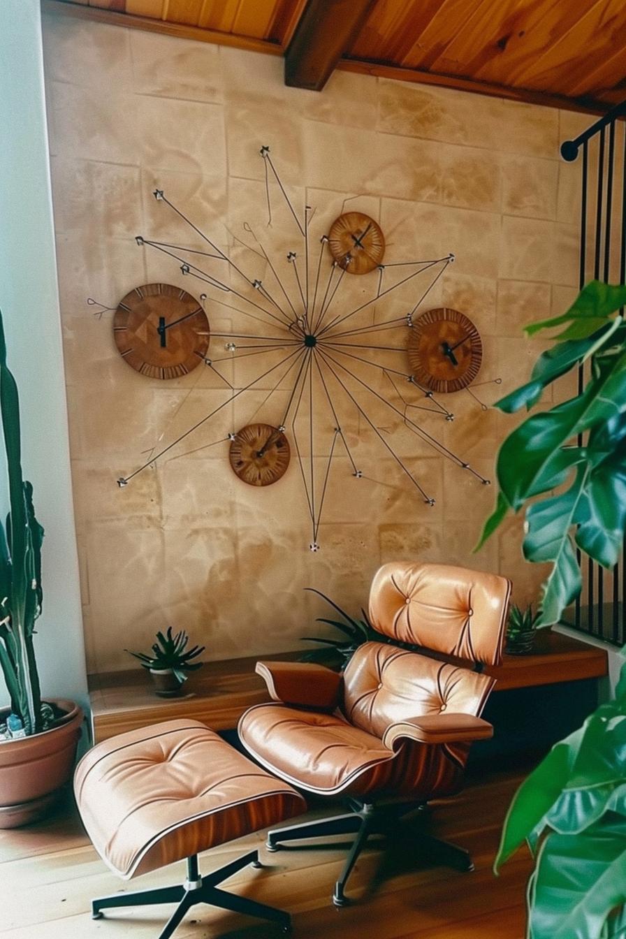 21 cozy mid -century modern living room ideas 19 6. Chic Lounge Chairs and watch-1