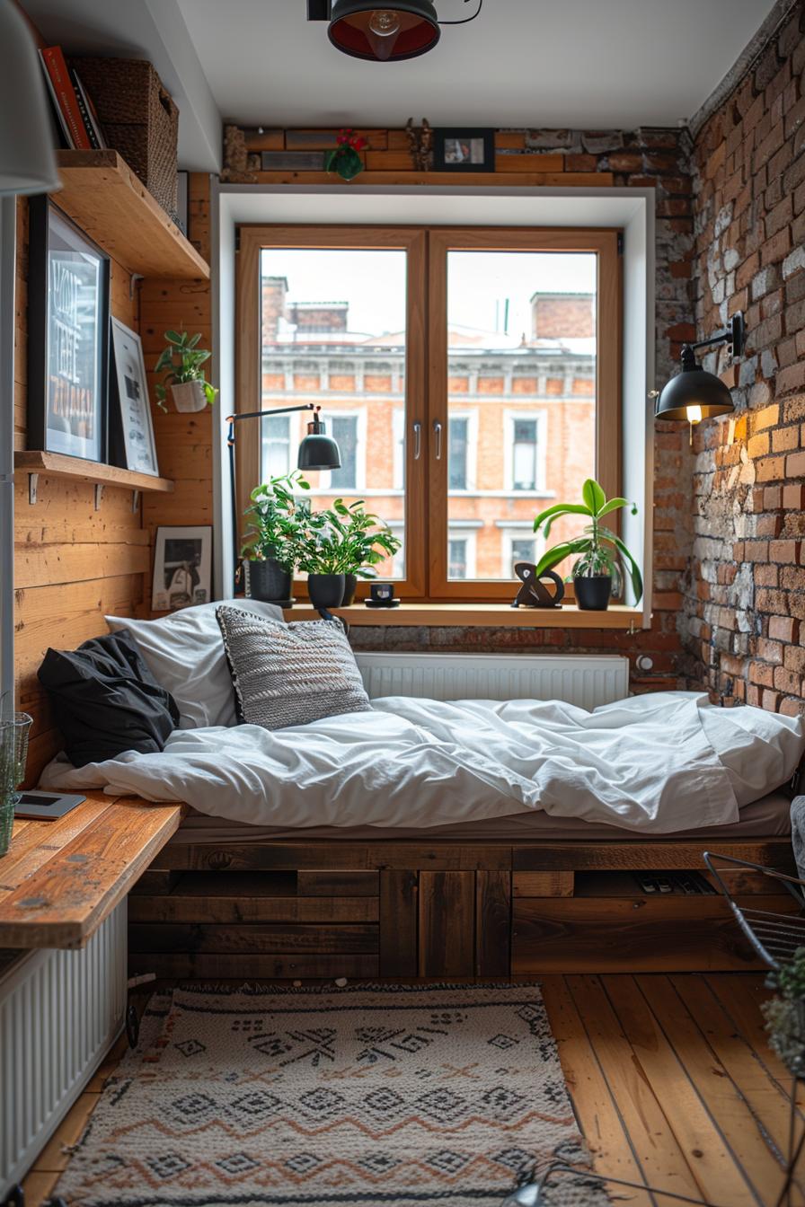 21 Cozy dormitory inspiration to maximize small rooms 4 1. Chic Monochrome Sleep Hall Decor-1