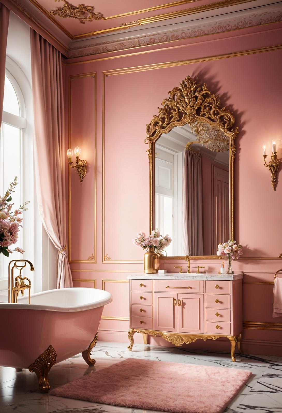 22 trendy pink bathroom designs 7 5. Chic pink and gold Decor-0