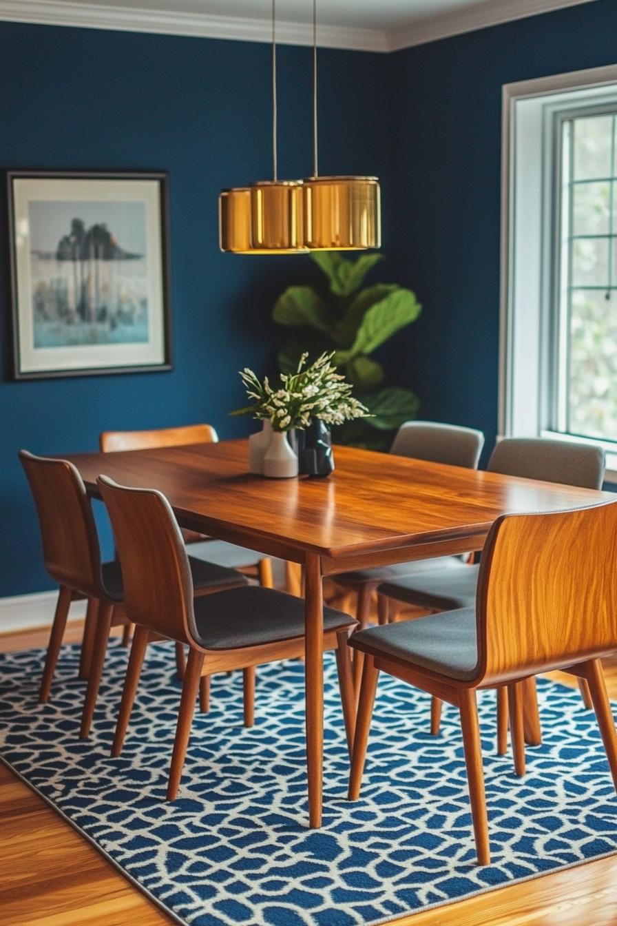 23 Breathtaking modern dining tables from the middle of the century, which you love 30 12. Chick carpets for eating ranges 0